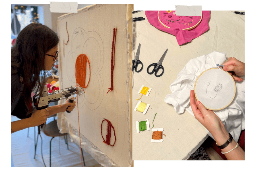 Bobine Lyon team building tufting ou broderie à Lyon