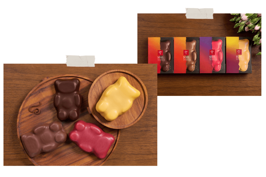 Idées cadeaux les oursons guimauve du chocolatier sève - Lyon