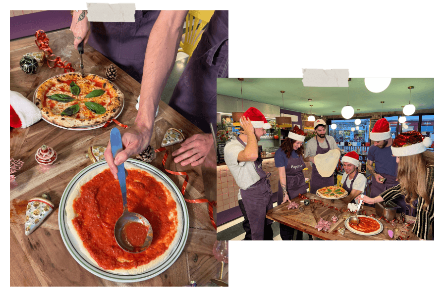 Team building atelier pizza chez Papaveri